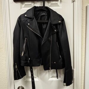 Zara Black Leather Jacket